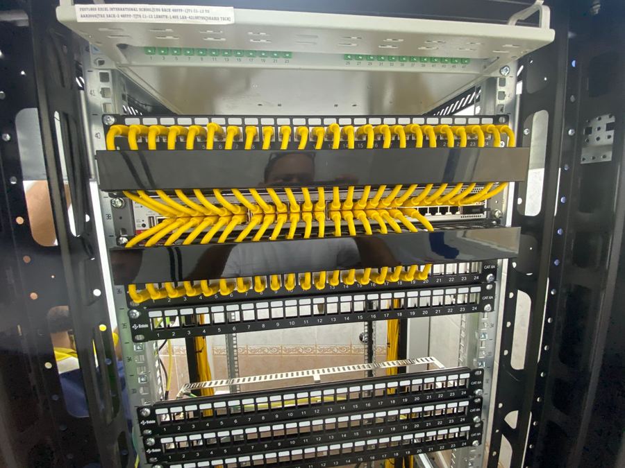 Cat6A patch panel structured cabling enterprise UAE