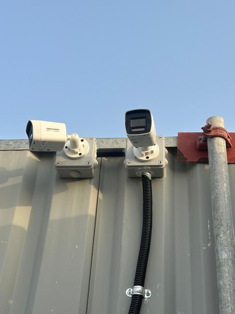 Hikvision bullet cameras outdoor installation UAE