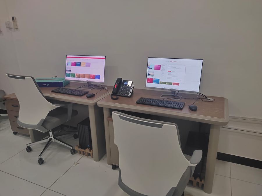 Office workstation computer setup UAE